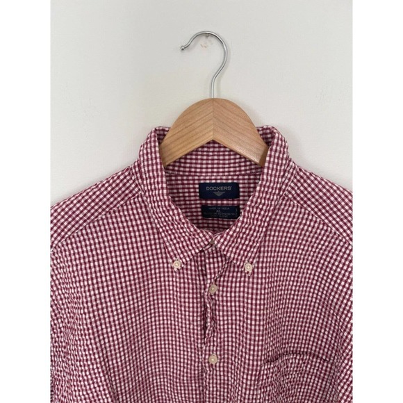 Dockers Short Sleeve Button Down Lot-2 Shirts-Mens XL-Front Pocket - Picture 10 of 10